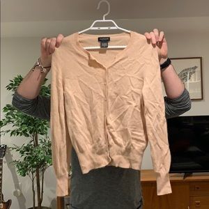 Pink cashmere Lord and Taylor cardigan sweater